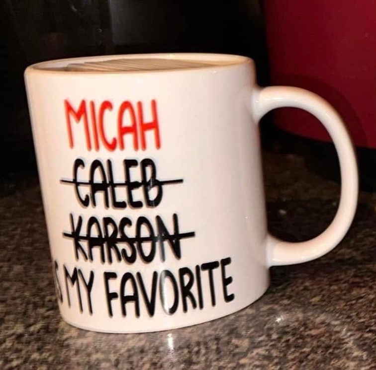 Personalized My Favorite Is...Mug