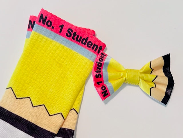 "Write on Time" Bowtie & Sock Set