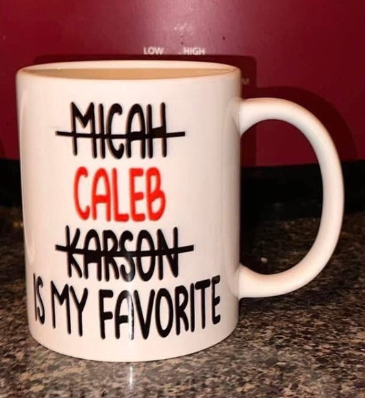 Personalized My Favorite Is...Mug