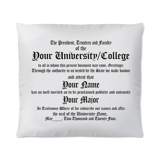 College/University Degree Pillow